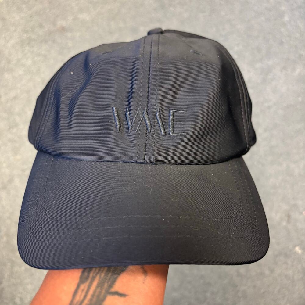 WME Black Baseball Cap One Size Adjustable Strapback Minimalist Hat